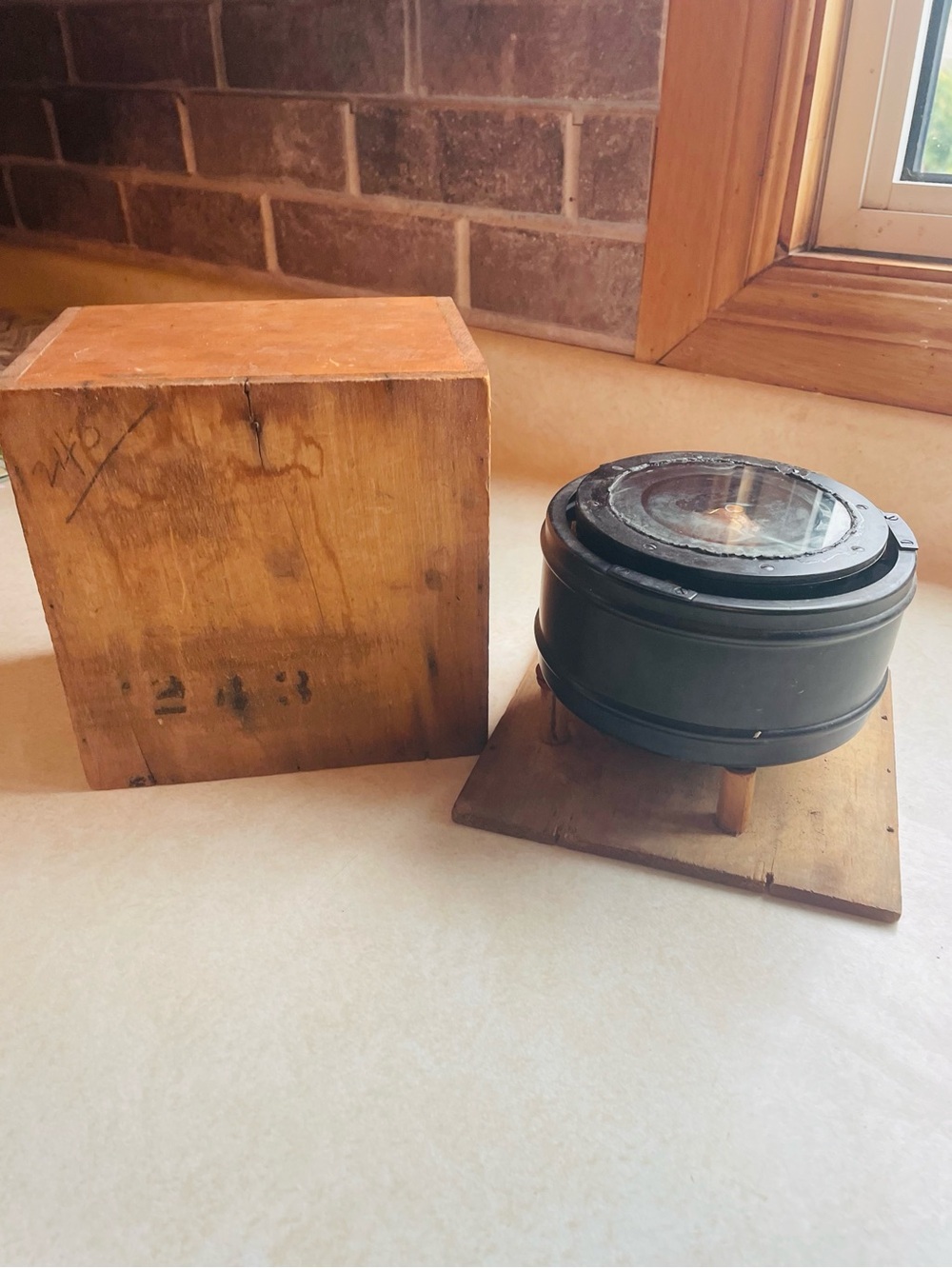 Vintage 1930s Royal Air Force Magnetic Aircraft Compass